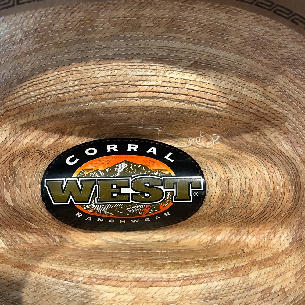 CORRAL WEST RANCHWEAR straw hat - Picture 7 of 10